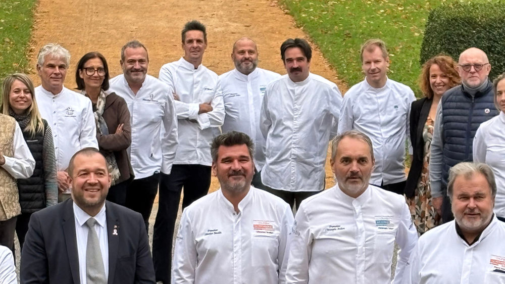 L'ensemble des membres du jury et les organisateurs, aux côtés de Guillaume Gomez, ambassadeur pour la gastronomie, l'alimentation et les arts culinaires.