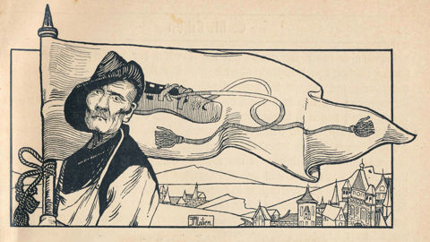 Les paysans adoptent le symbole du « soulier à lacets » (Bundschuh) en opposition à la botte à éperons seigneuriale.