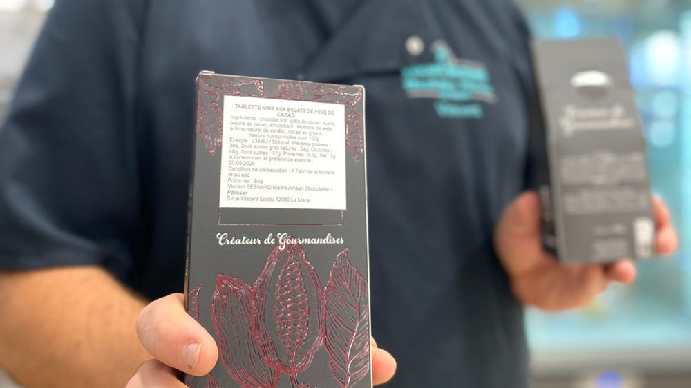 Au Mans, le choco­latier Vincent Besnard utilise le logiciel Nutri Info depuis 2017. Un outil accessible sur tout écran, pour tous les artisans.