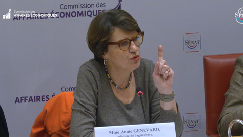 Annie Genevard était auditionnée par les sénateurs le 19 novembre 2025. Quelques heures après l'élection de Bertrand Venteau à la tête de la Coordination rurale.