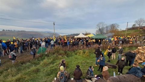 Depuis plus de 24 heures, des centaines d'agriculteurs se mobilisent contre l'abattage d'un troupeau de plus de 200 vaches.