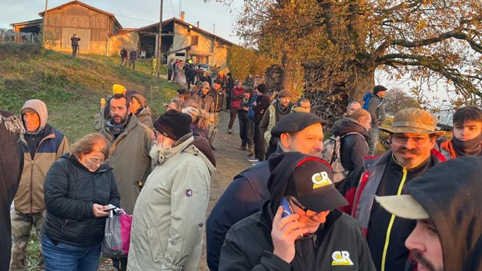 Plusieurs centaines d'agriculteurs étaient rassemblés mercredi et jeudi pour s'opposer à l'euthanasie des 207 bovins.