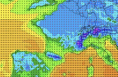 carte des températures