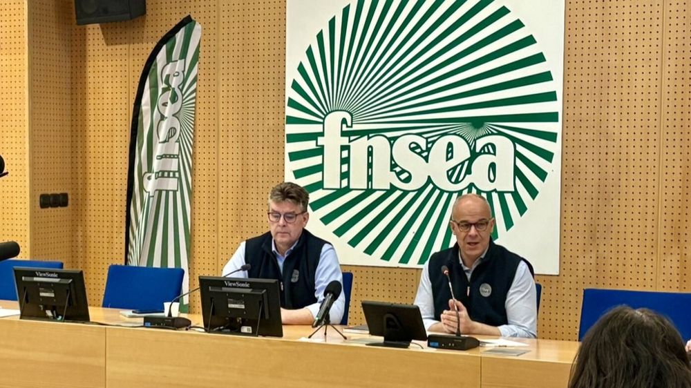 Hervé Lapie et Arnaud Rousseau le 8 janvier lors des voeux à la presse du syndicat