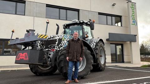 Le tracteur autonome et un siège social moderne, deux symboles des ambitions de Latitude GPS et de son président, Emmanuel Vauquelin.