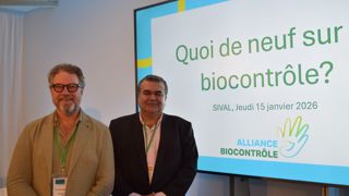 Avec le projet « Omnibus » de sécurité alimentaire, le secteur du biocontrôle devrait regagner de la compétitivité », estime Alliance Bicontrôle (de gauche à droite : Gilles Ravot, président et Denis Longevialle, directeur).