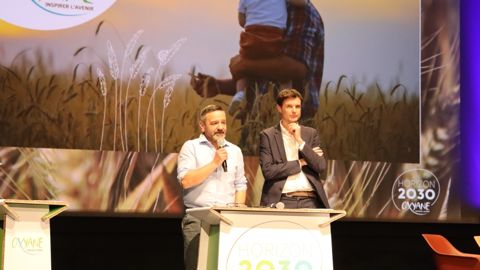 Les cinq premières années d'existence d'Oxyane ont été « un peu compliquées », admet Jean-Yves Colomb (au côté du DG, Benjamin Latte), mais il estime présider aujourd'hui « un groupe structuré, avec des équipes engagées, des filières solides et des projets qui ont capacité à générer de la valeur ».