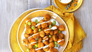 Gnocchis aux carottes et au saint-félicien.