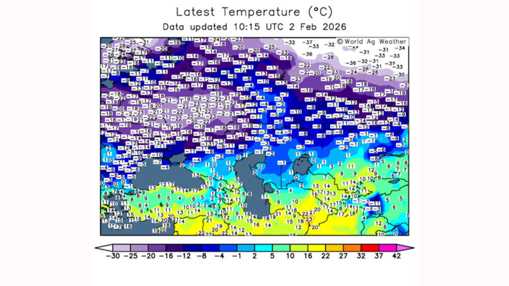 Des températures extrêmement basses sont enregistrées en Europe de l'Est.