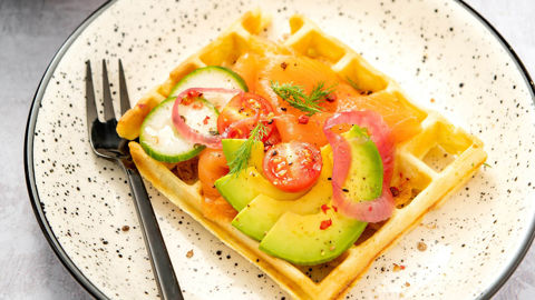 Une recette de gaufres salées.