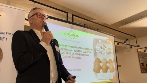 « Nous étions à 15 milliards d’œufs produits en 2023. L’objectif pour 2035, c’est d’atteindre les 18 milliards », avance Yves-Marie Beaudet, président du CNPO, jeudi 12 février, à Paris.