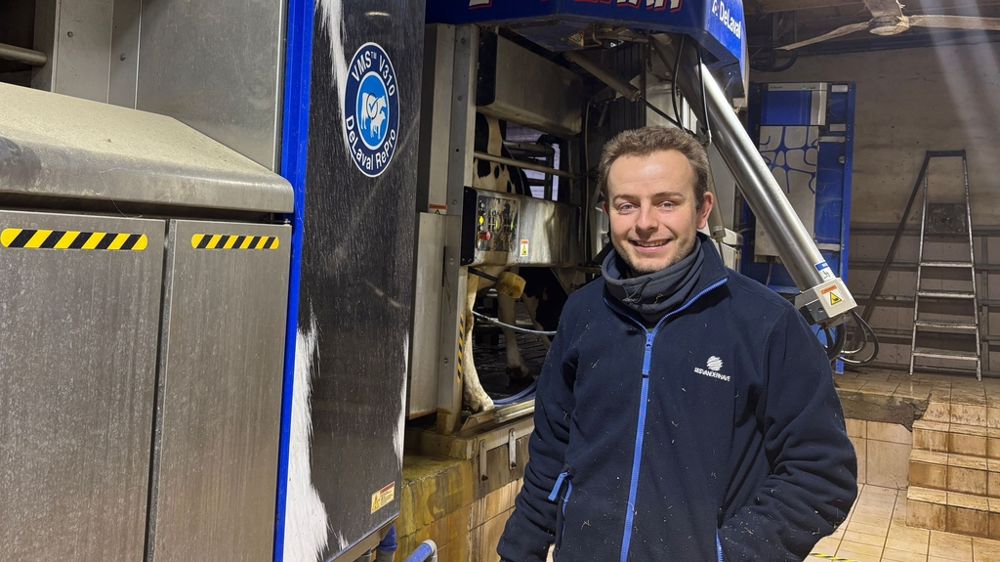 Alexandre Smessaert et ses robots DeLaval