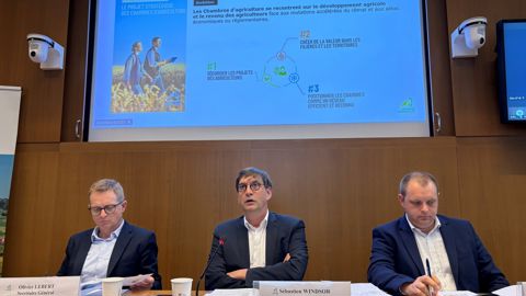 Sébastien Windsor, président de Chambres d'agriculture France, a présenté le plan « Ambition 2030 » des chambres à la presse le 20 mars 2026.