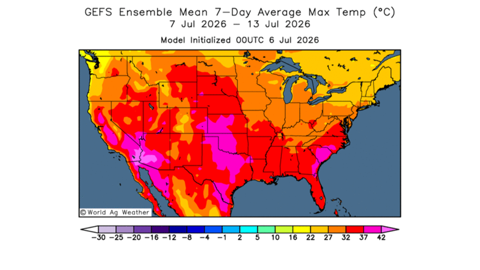 La Corn Belt subit des températures élevées.