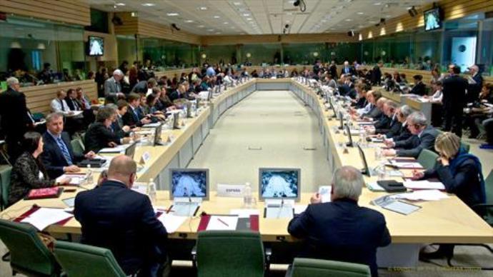 Salle de conseil des ministres à Bruxelles.