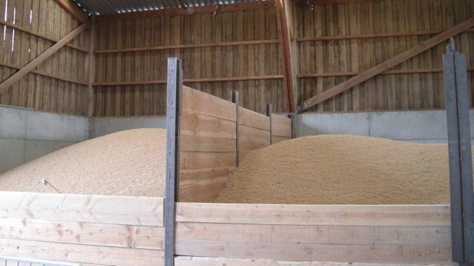 Stockage du blé.