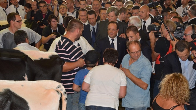 François Hollande au Sommet de l'élevage 2013.