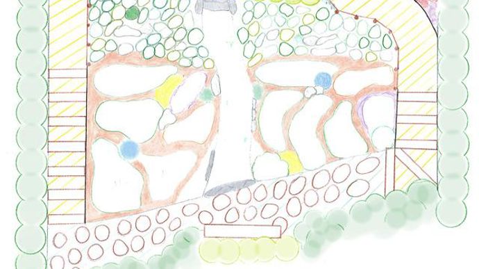 12. 2è prix du vote du public : Le mont en couleurs. Conçu par Sylvain Marsapani, Thomas Mially, Corentin Rais, Gaëtan Soton, Hugo Thomassin, avec pour tuteur Jean Turc, Sté J.Turc et fils, à Chatuzange-le-Goubet. Le jardin accueille dans un esprit sain et tranquille, dans le monde des couleurs et du végétal. Une bute symbolise la pente dans la montagne, avec des plantes comme les euphorbes et d'autres espèces montagnardes. Le mont en pierres calcaires, en altitude, capte une source en pierres calcaires .../...