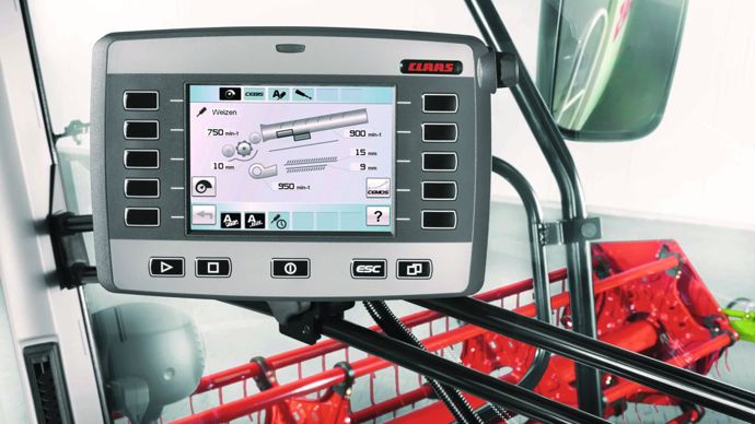 Claas
a développé le système de réglage automatique et en continu « Cemos Automatic » de la moissonneuse-batteuse de manière à optimiser le débit de chantier.