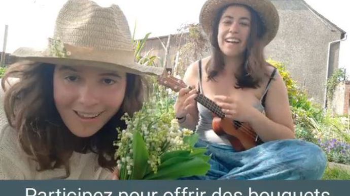 Un clip vidéo sur l’air de Ma petite plantation a permis d’expliquer en chanson la situation et les SOS de l’exploitation Lamothe spécialisée dans le muguet qui risquait de tout perdre à cause des commerces fermés. ©Lamothe